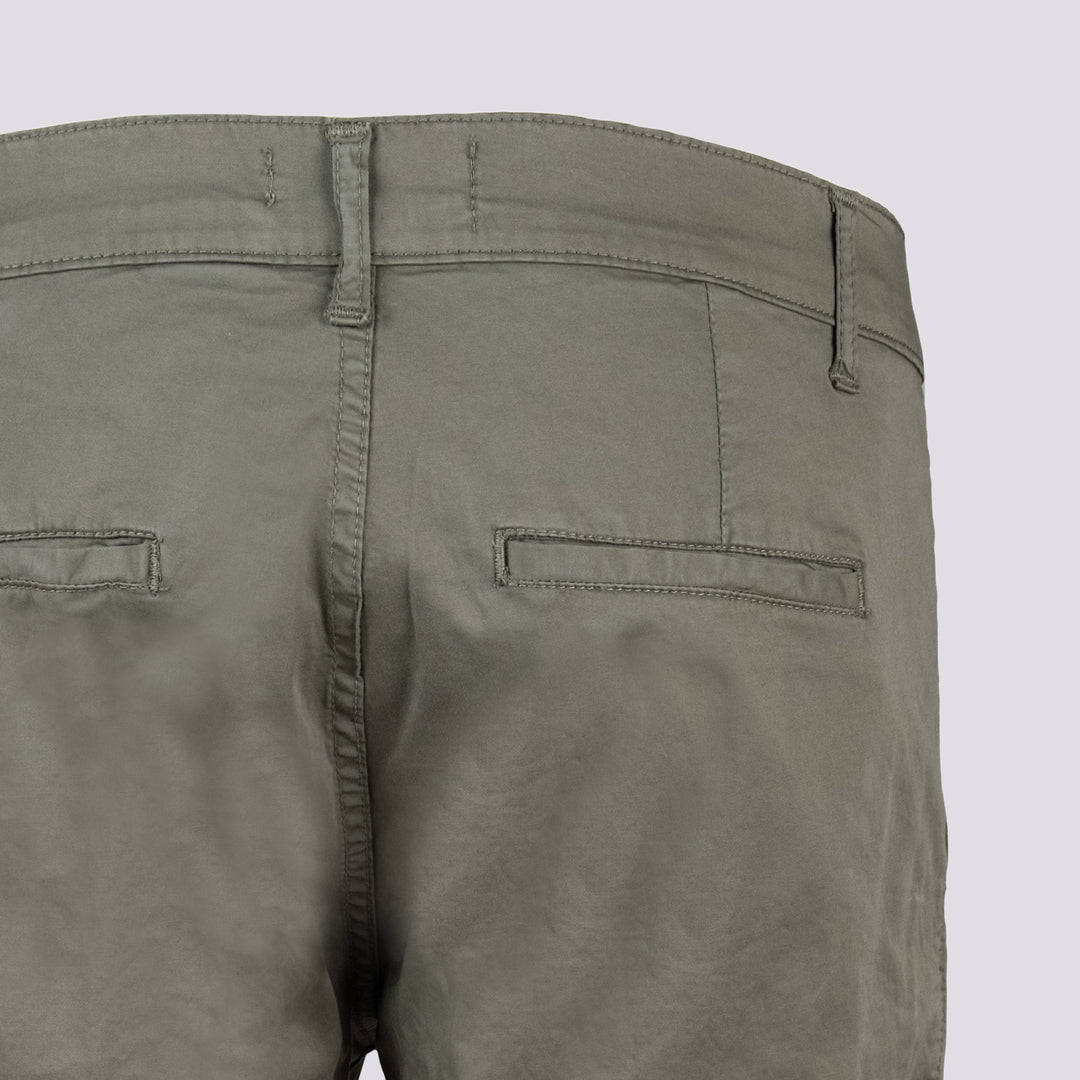 Pantalone tasca america in cotone elasticizzato verde salvia