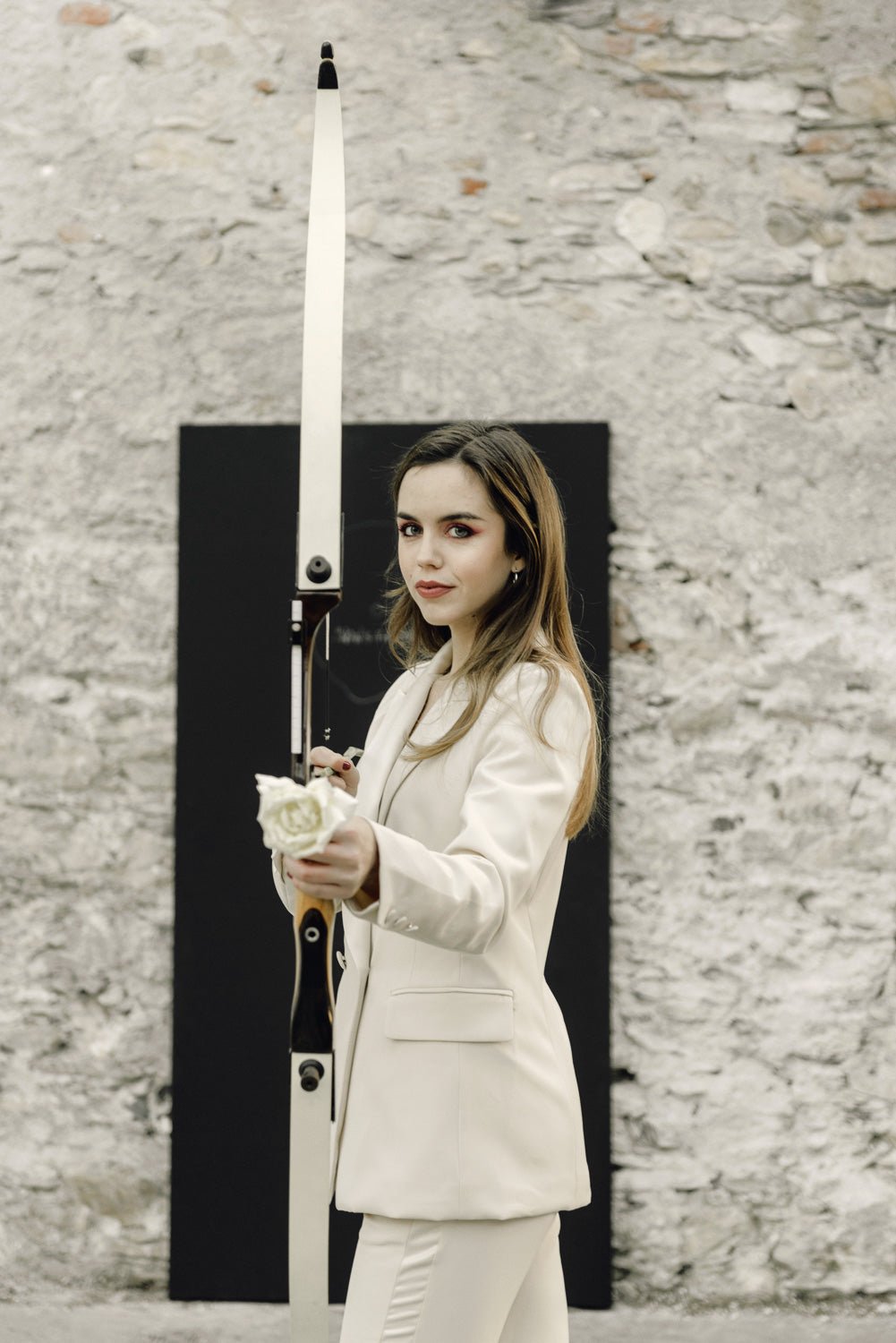 foto modella in bianco