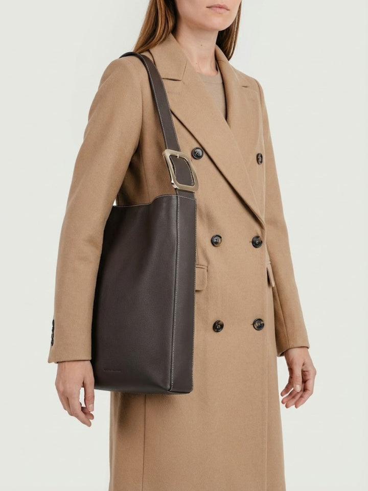 BORSA GRACE IN PELLE TESTA MORO
