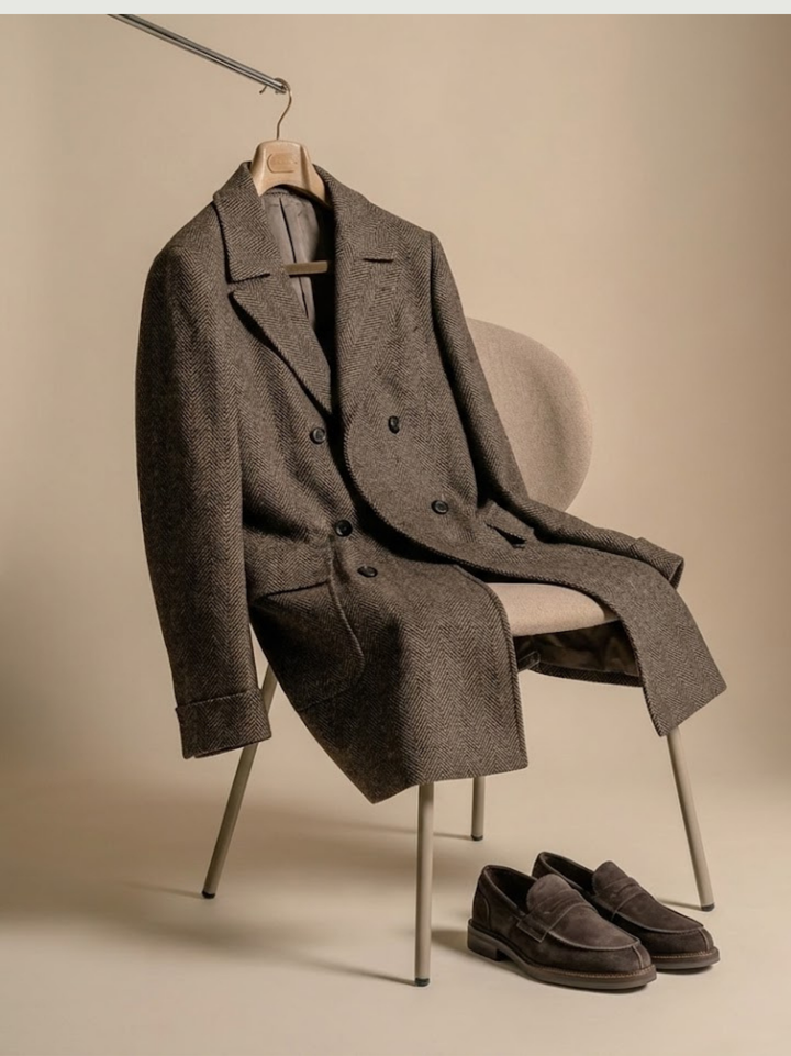 CAPPOTTO DOPPIOPETTO SPIGATO MORO BLU NAVY