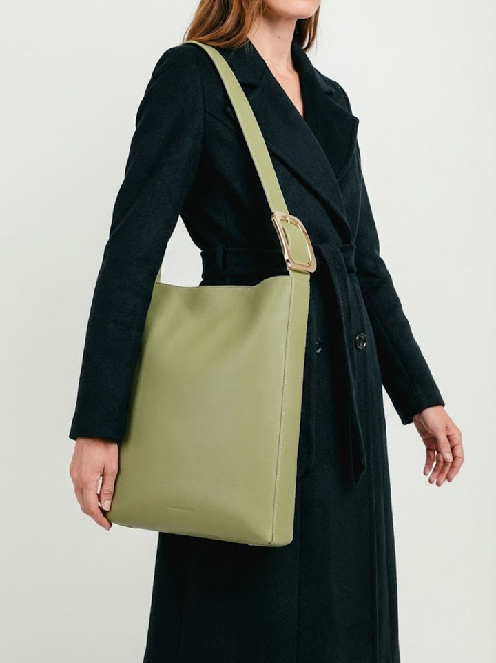 BORSA GRACE IN PELLE PISTACCHIO