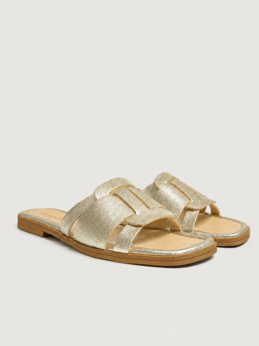 Ciabattina in pelle oro