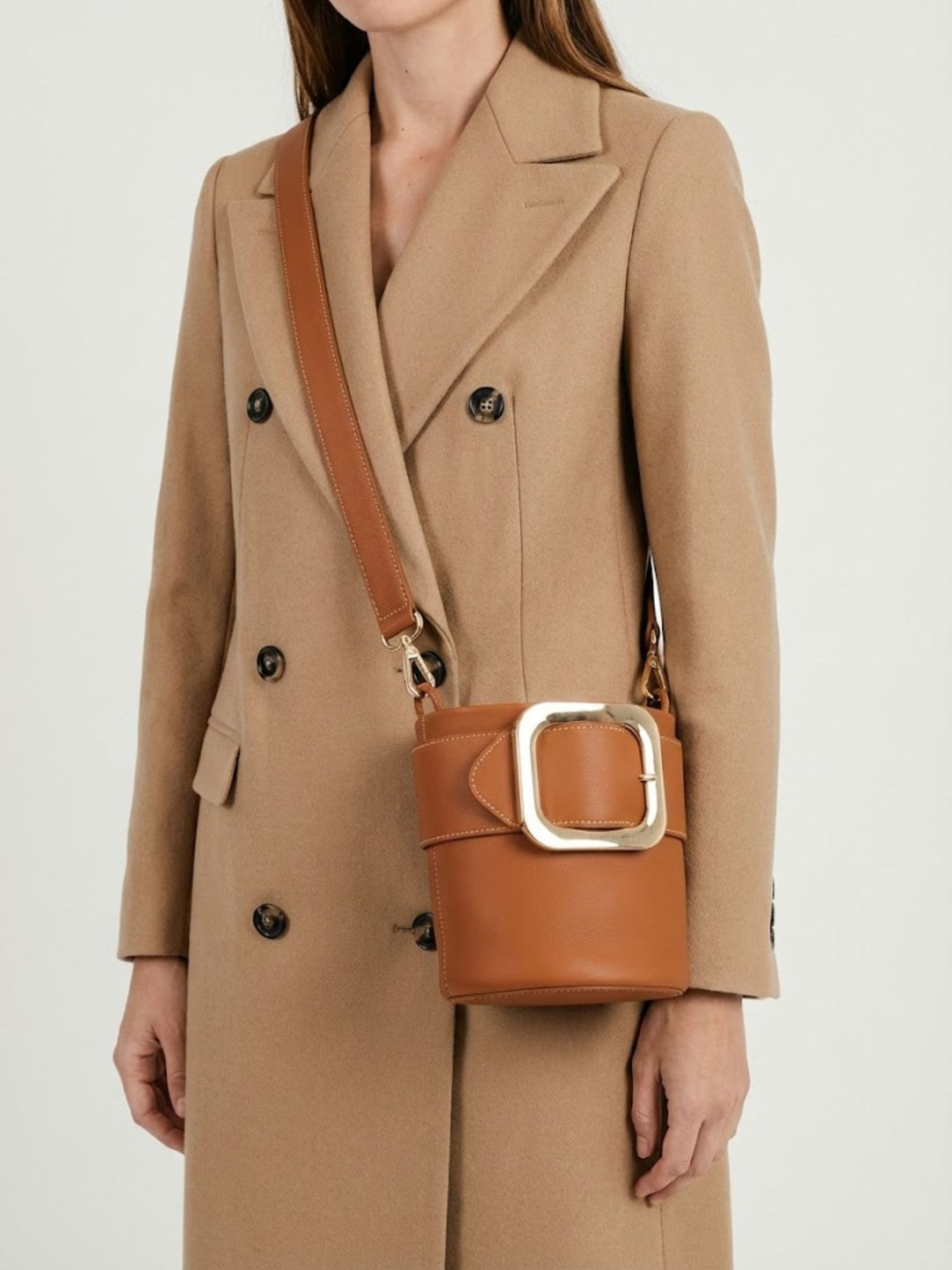 SECCHIELLO KATE IN PELLE COGNAC