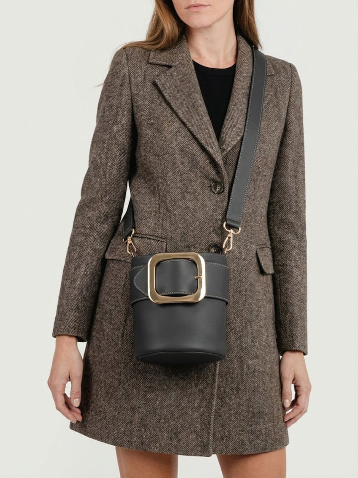 SECCHIELLO KATE IN PELLE NERA