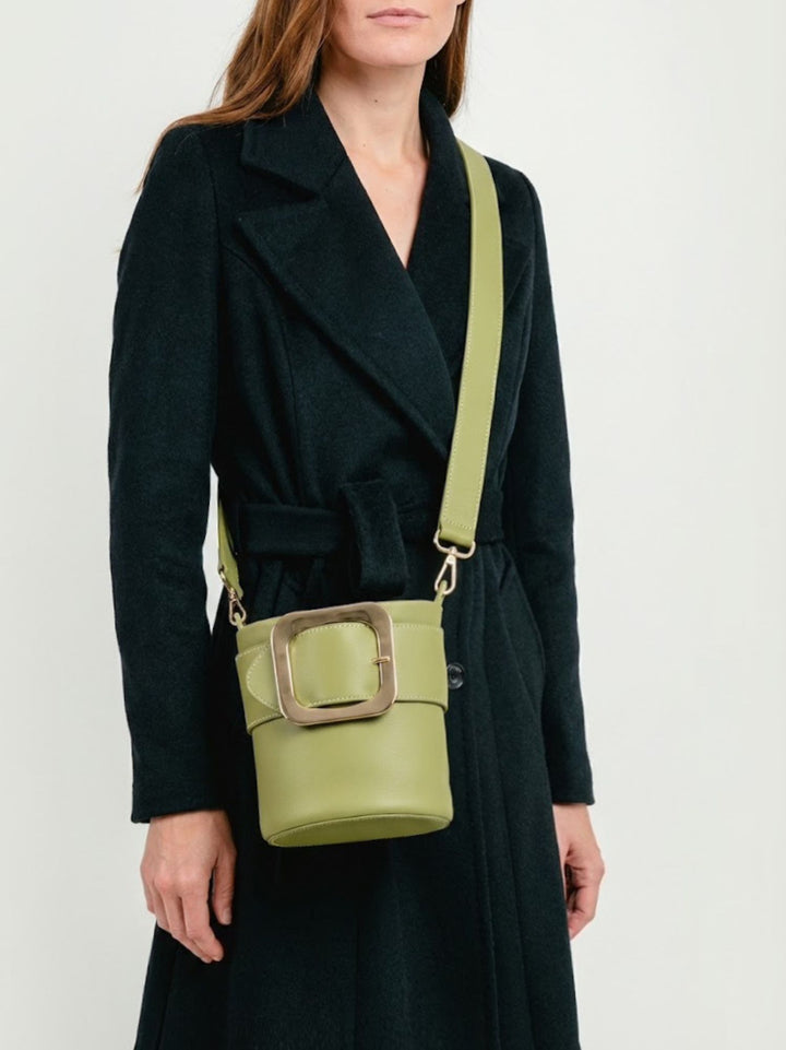 SECCHIELLO KATE IN PELLE PISTACCHIO
