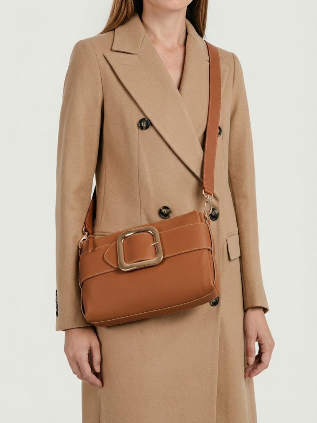 BORSA TRACOLLA IN PELLE CUOIO