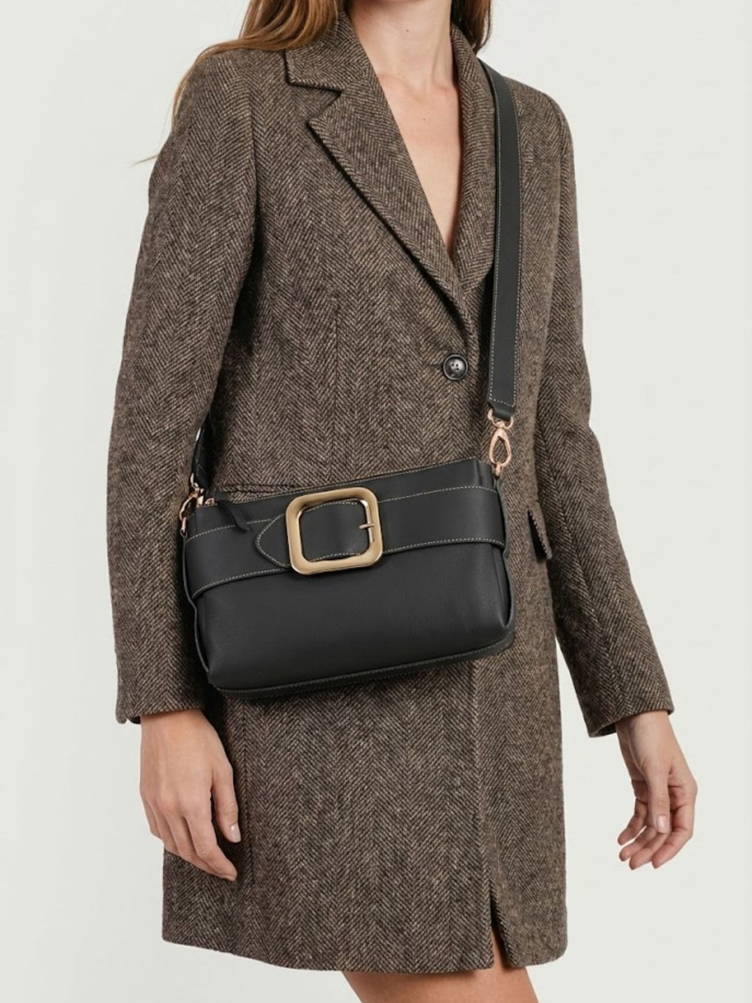 BORSA TRACOLLA IN PELLE NERA