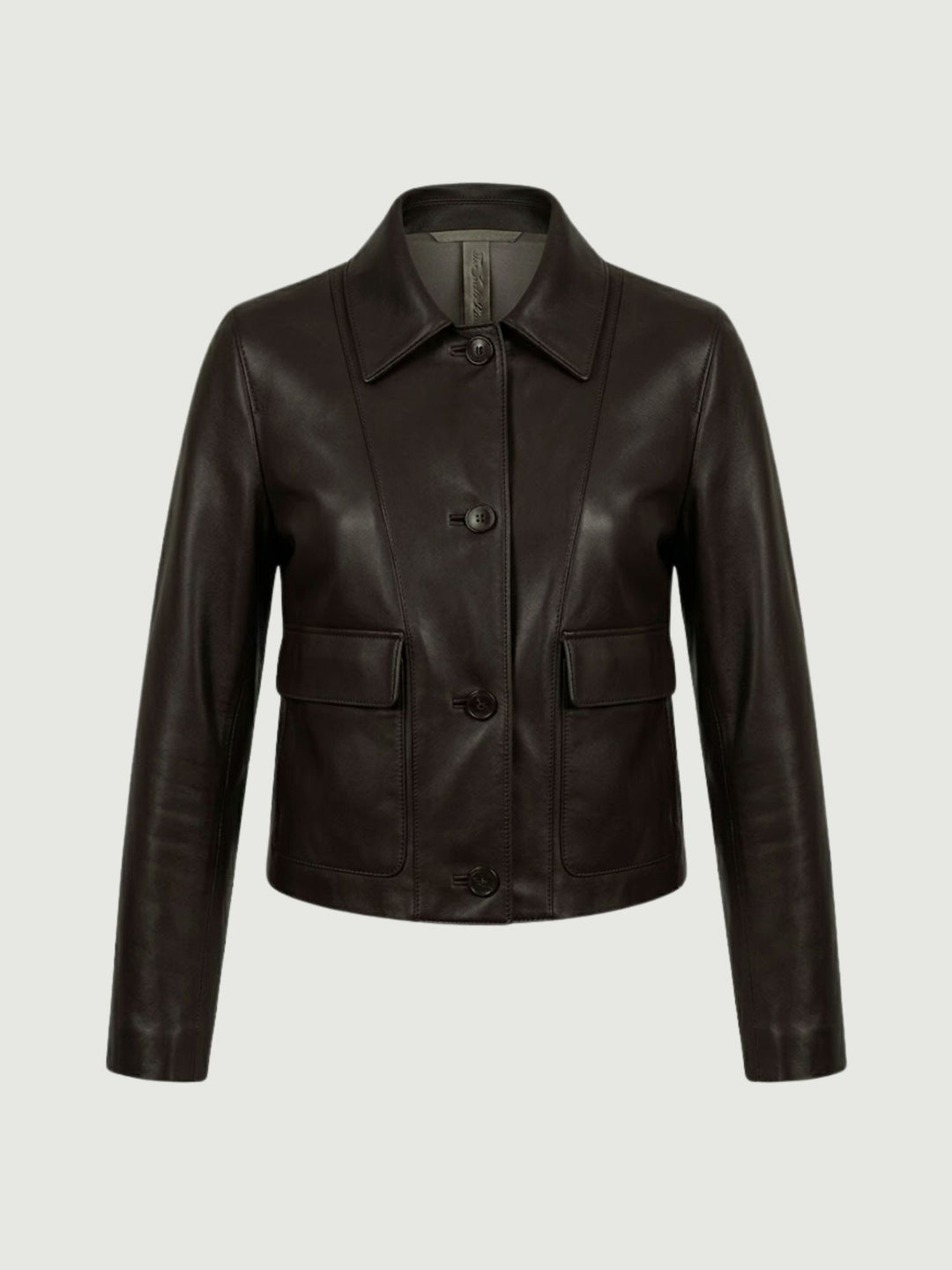 Giacca Malaga in nappa bonded marrone scuro