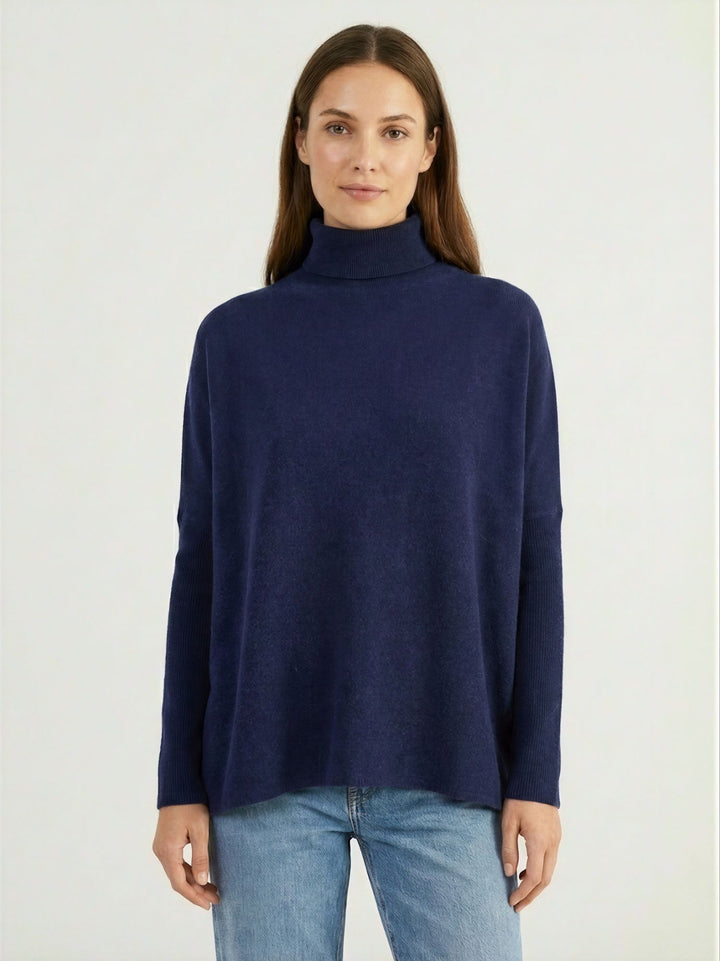MAGLIONE CLARA IN CASHMERE BLU NAVY