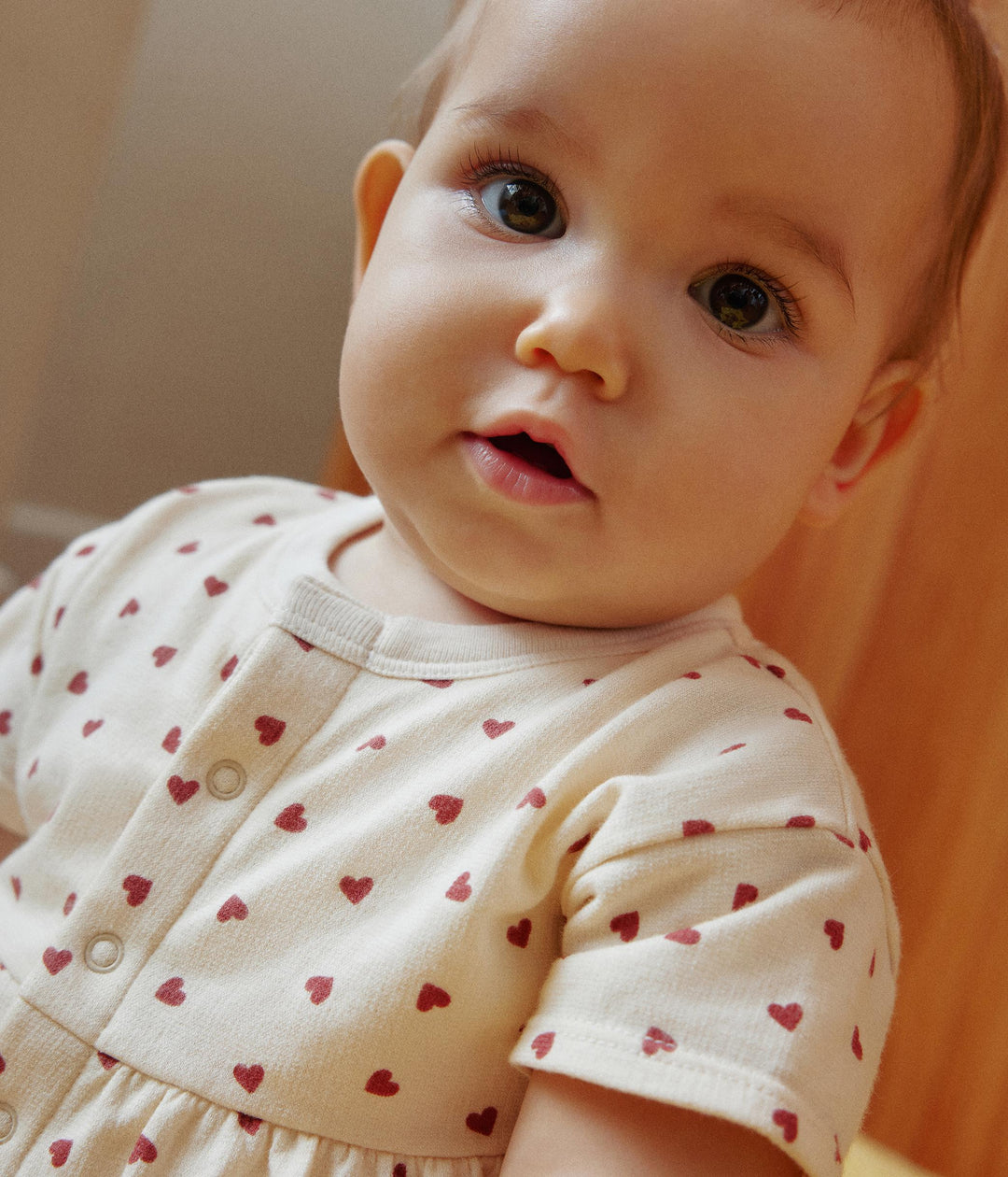 ABITO A CUORI BEBÈ FELPATO LEGGERO CON BODY