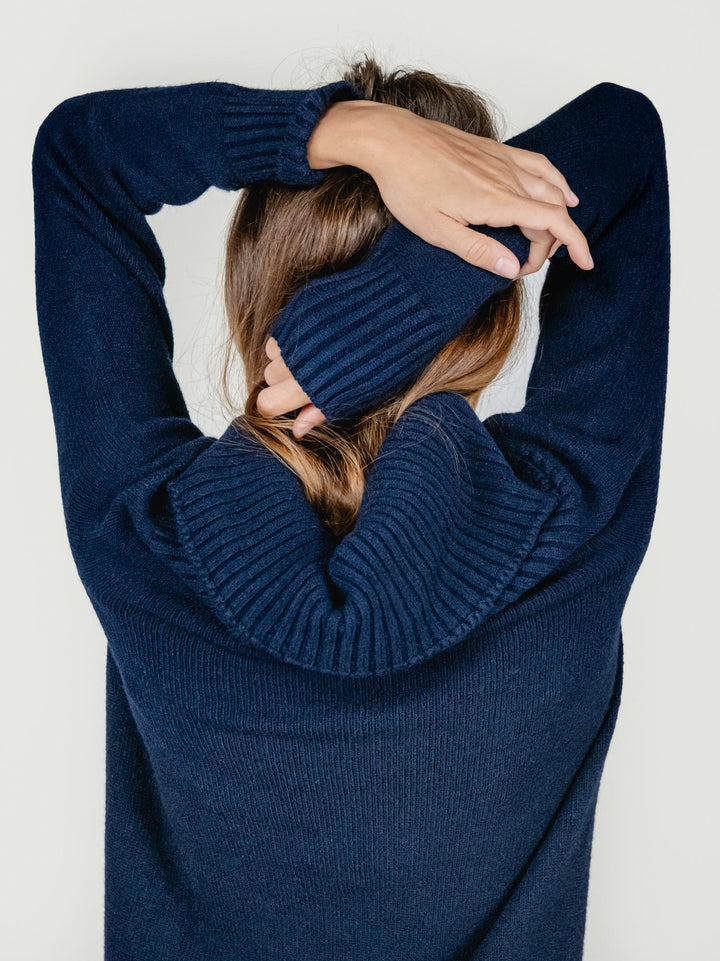 ABITO CORTO IN MAGLIA BLU