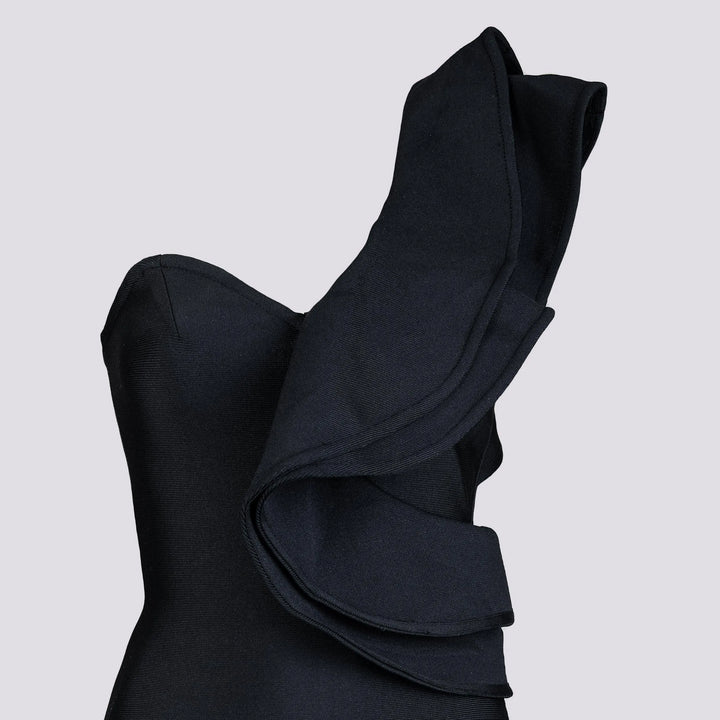 ABITO MONOSPALLA CON VOLANT