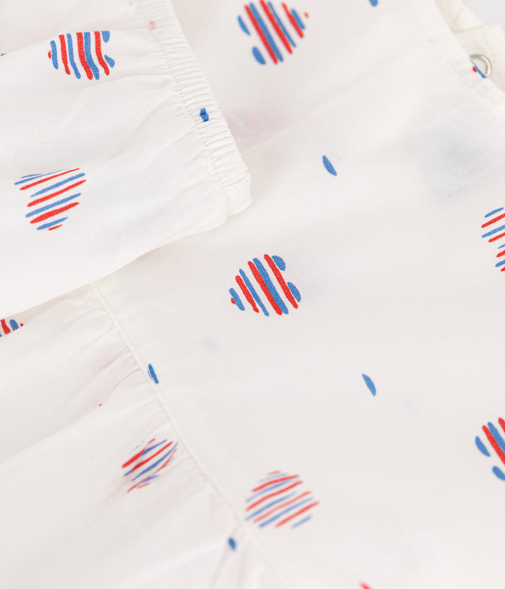 ABITO NEONATA A MANICHE CORTE CON BLOOMER STAMPA A CUORI