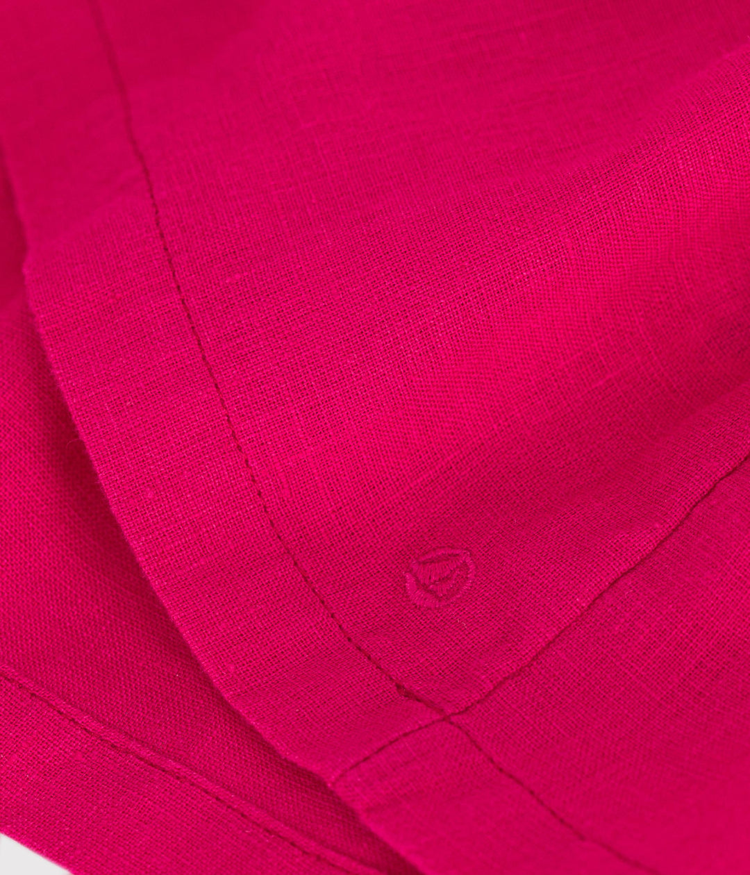 ABITO SENZA MANICHE FUCSIA IN LINO BEBÈ