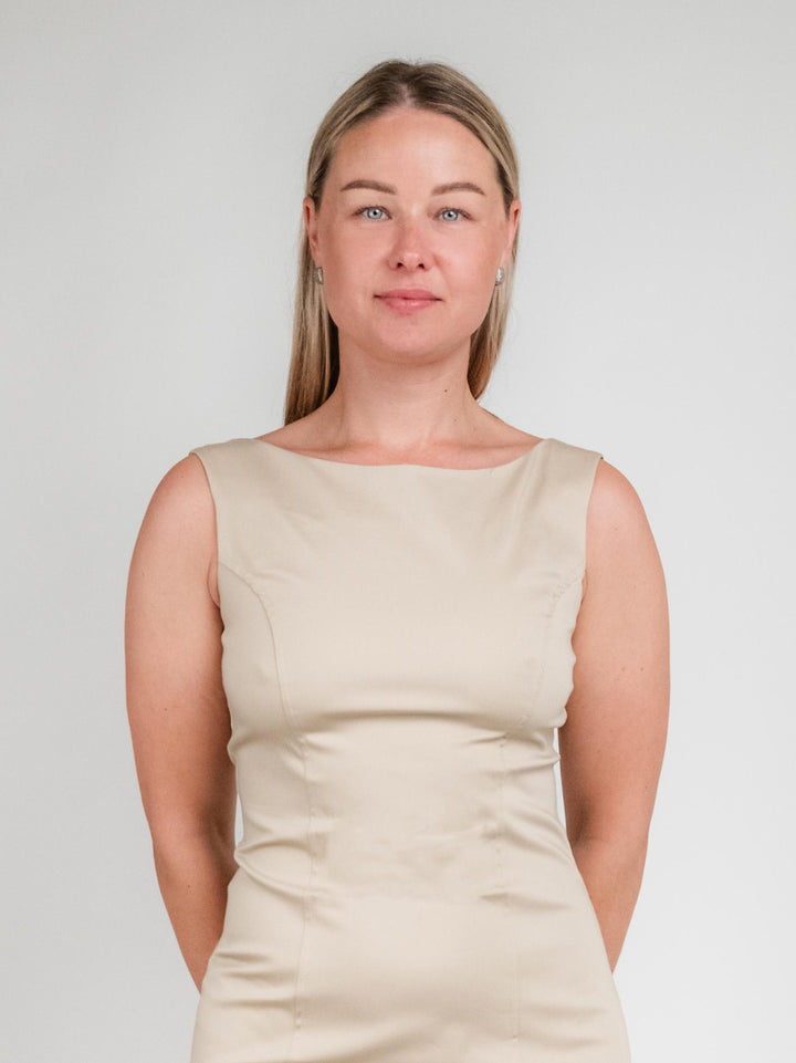 ABITO TUBINO IN COTONE BEIGE