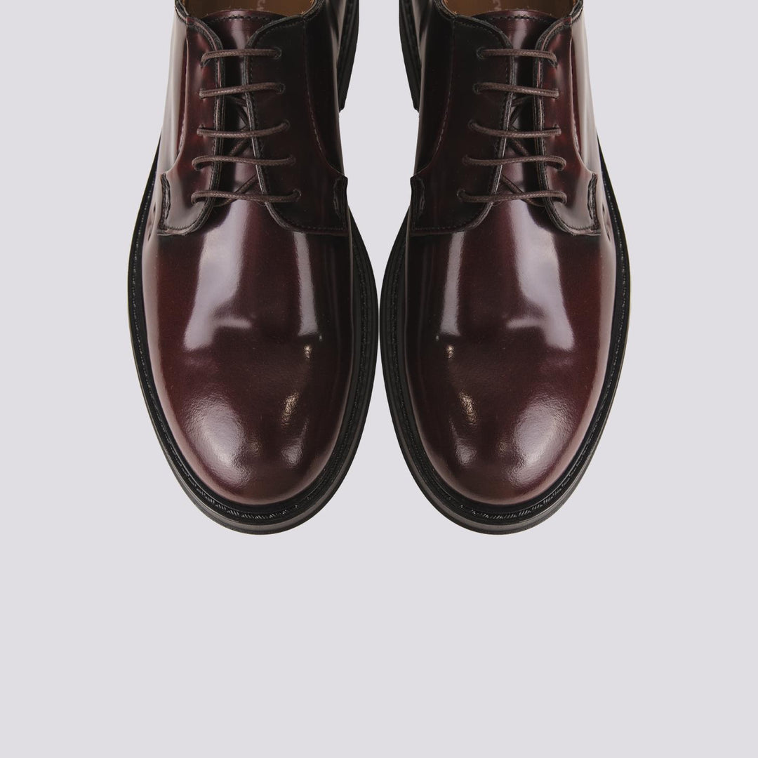 ALLACCIATA IN PELLE SPAZZOLATA BORDEAUX