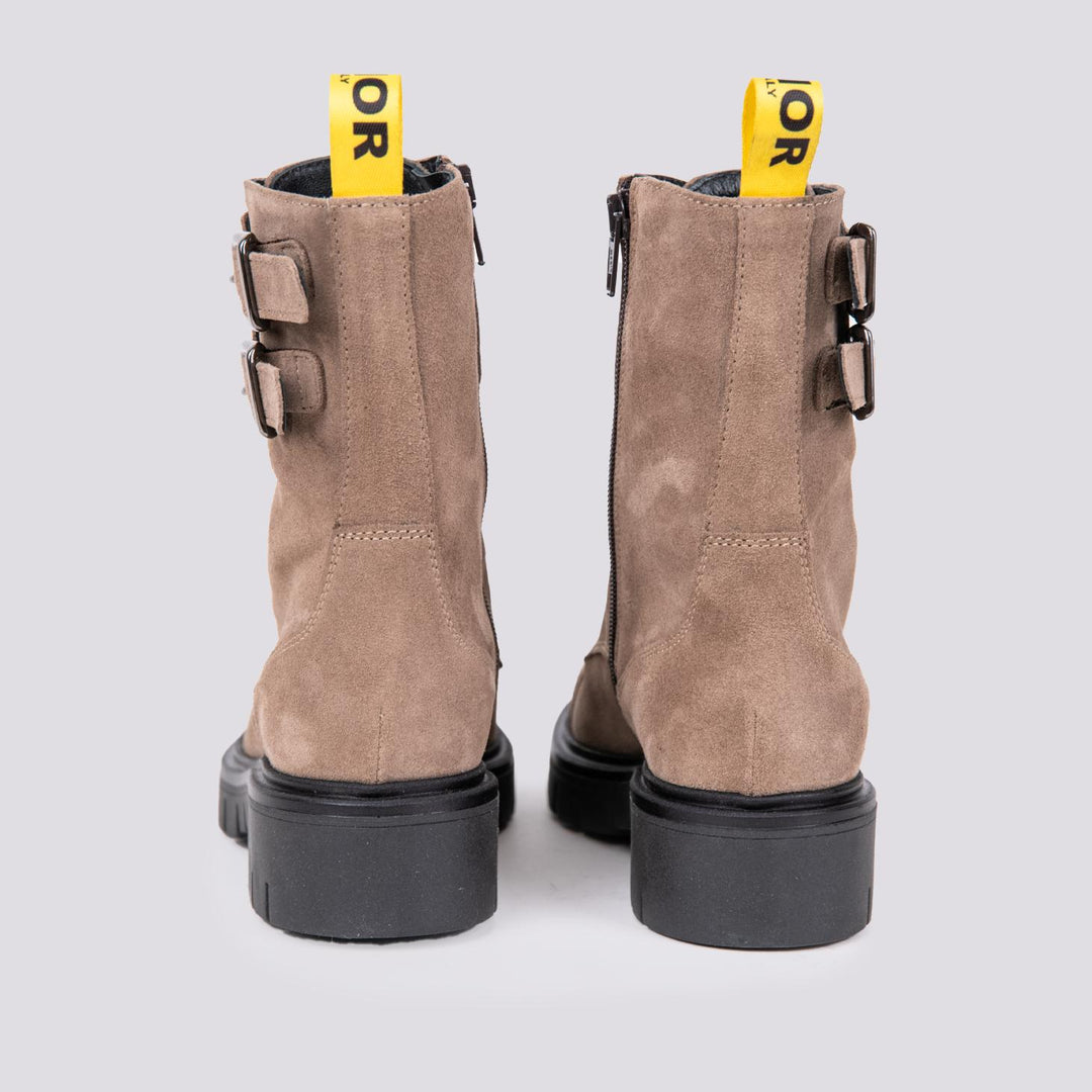 ANFIBIO BiMOR CON DOPPIA FIBBIA IN CAMOSCIO BEIGE