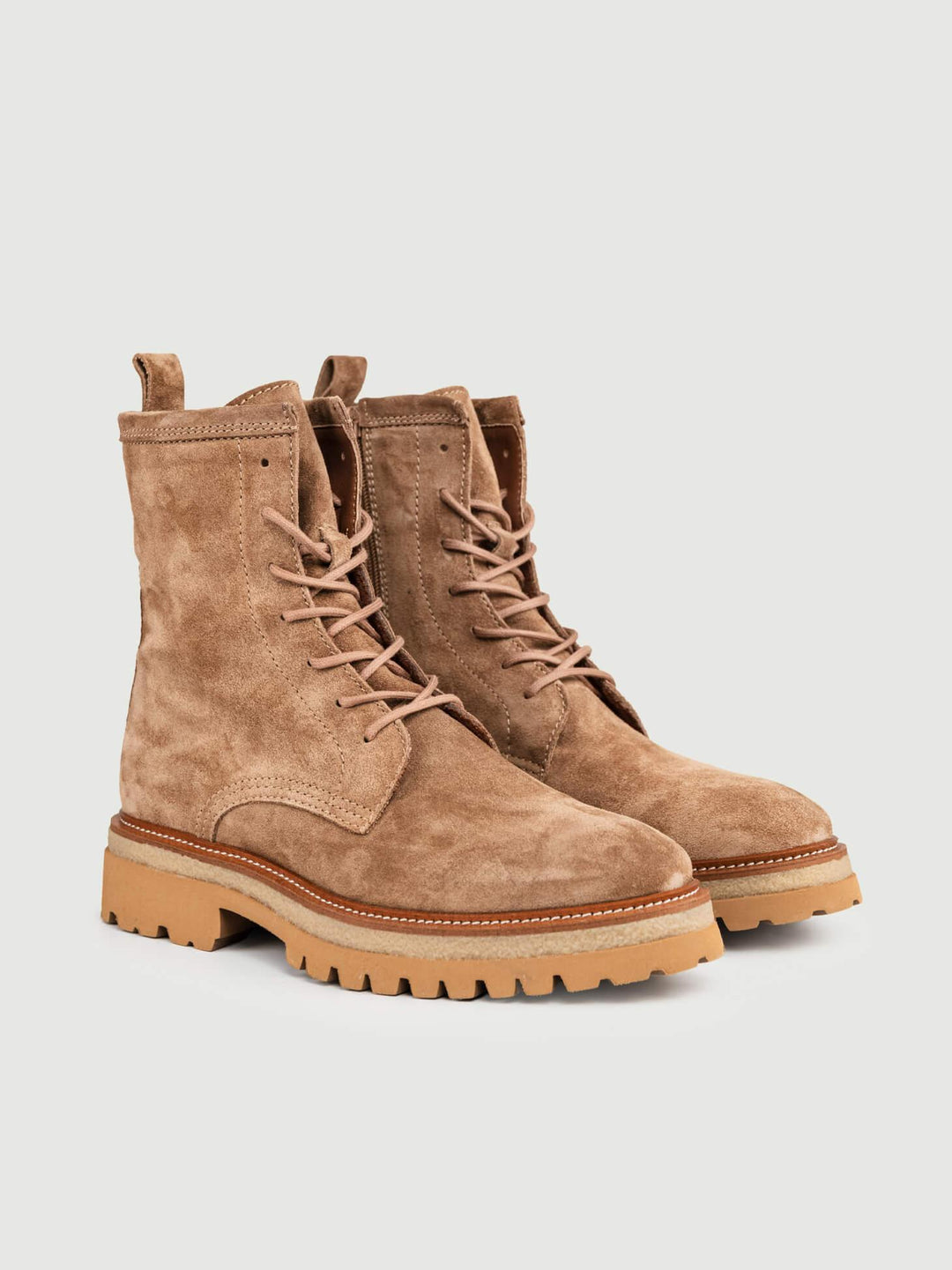 ANFIBIO IN PELLE SCAMOSCIATA TAUPE
