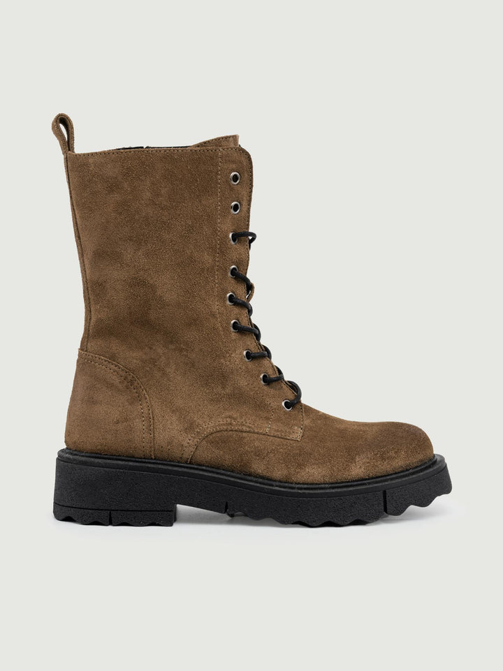 ANFIBIO IN PELLE SCAMOSCIATA TAUPE