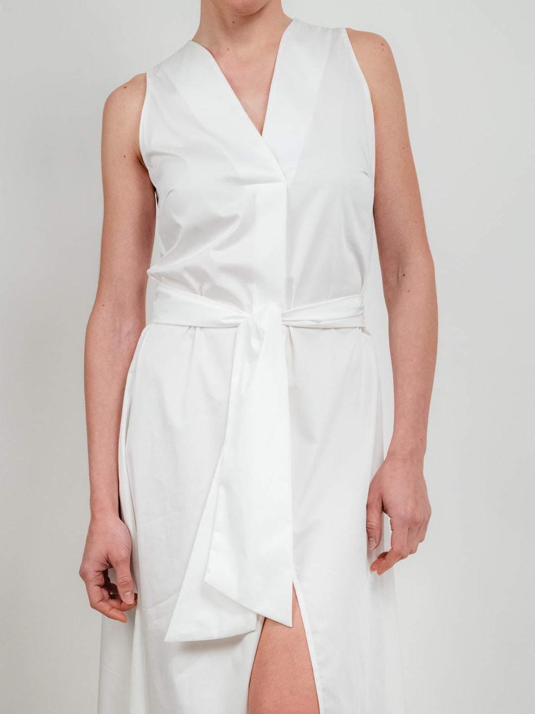 Abito lungo CON FUSCIACCA  bianco ottico