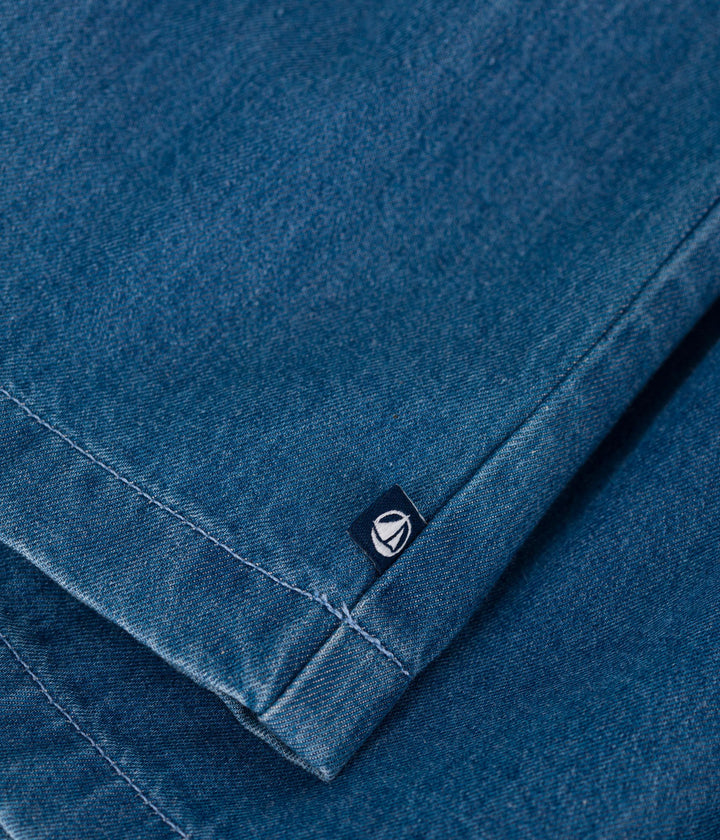 Abito senza maniche in denim leggero bebè