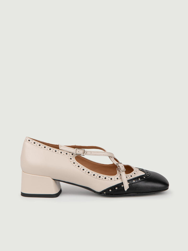 BALLERINA BICOLORE CON CODA DI RONDINE