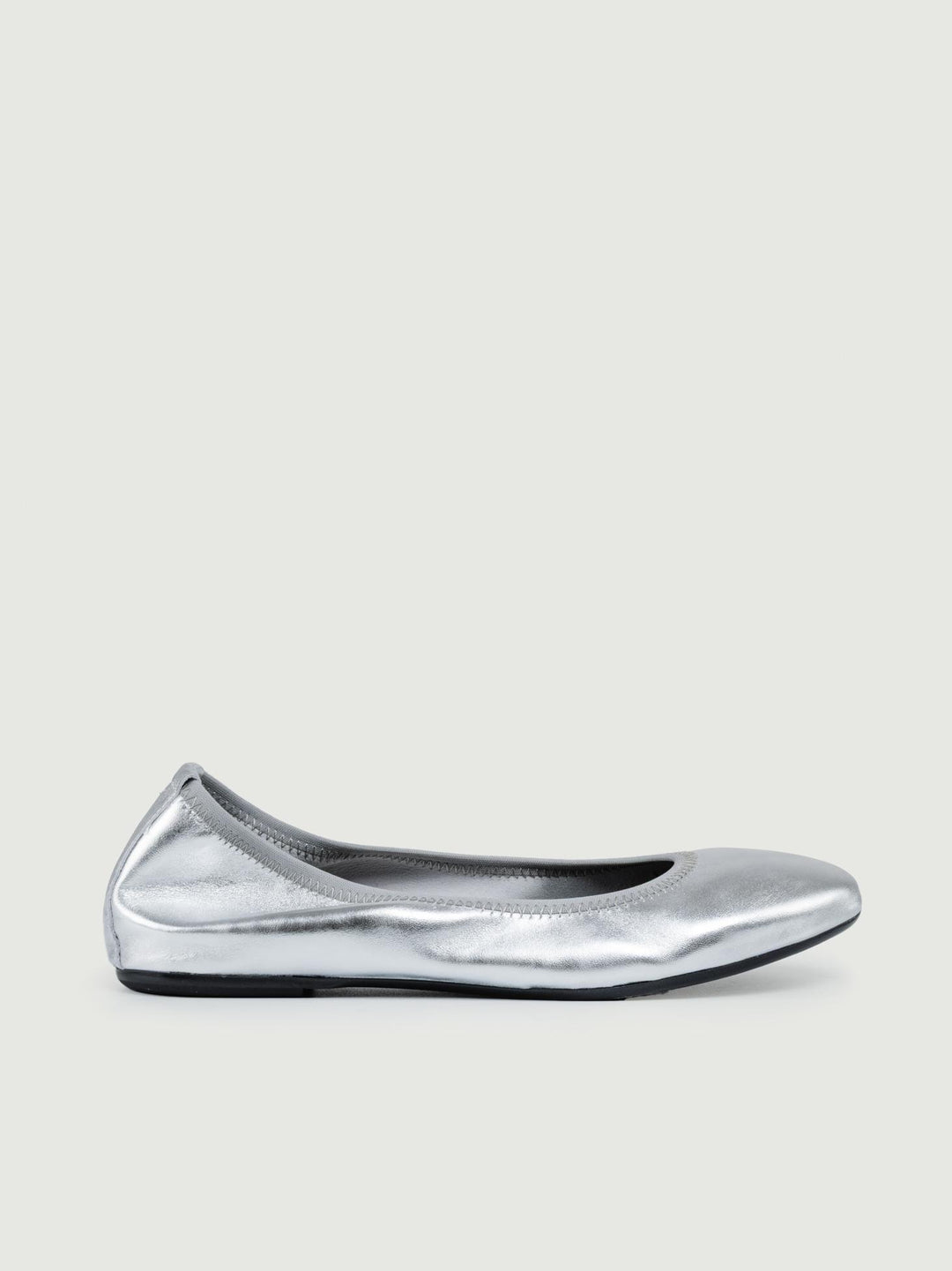 BALLERINA IN PELLE LAMINATA ARGENTO
