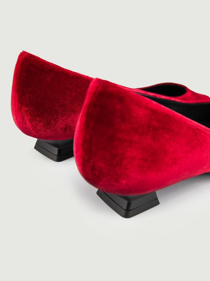 BALLERINA IN VELLUTO ROSSO
