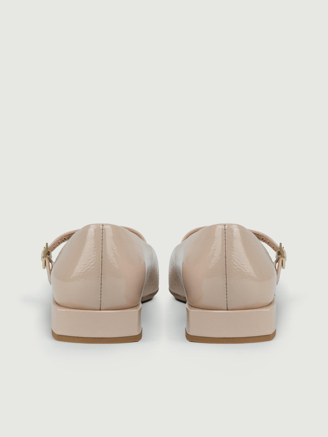 BALLERINA IN VERNICE BICOLORE CON PUNTA SQUADRATA