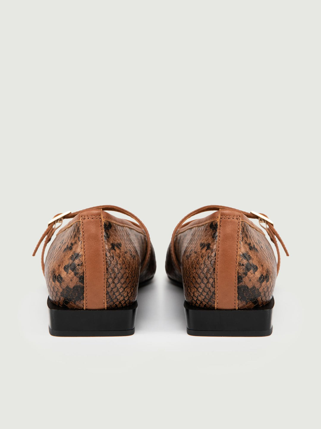BALLERINA STAMPA PITONE MARRONE