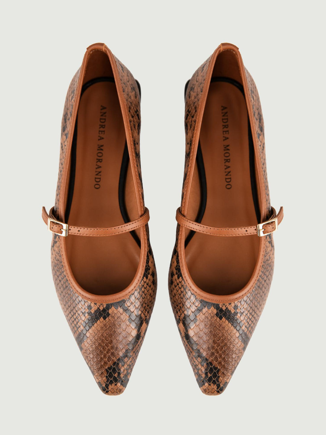 BALLERINA STAMPA PITONE MARRONE