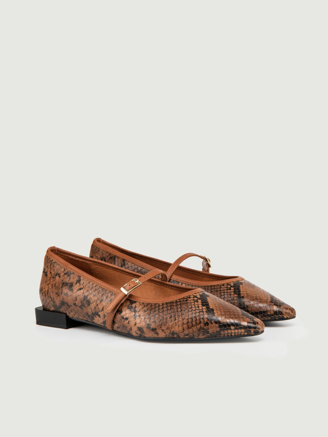 BALLERINA STAMPA PITONE MARRONE