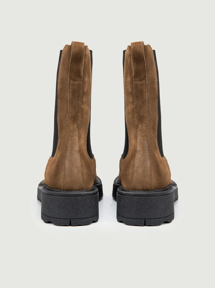 BEATLES IN PELLE SCAMOSCIATA TAUPE