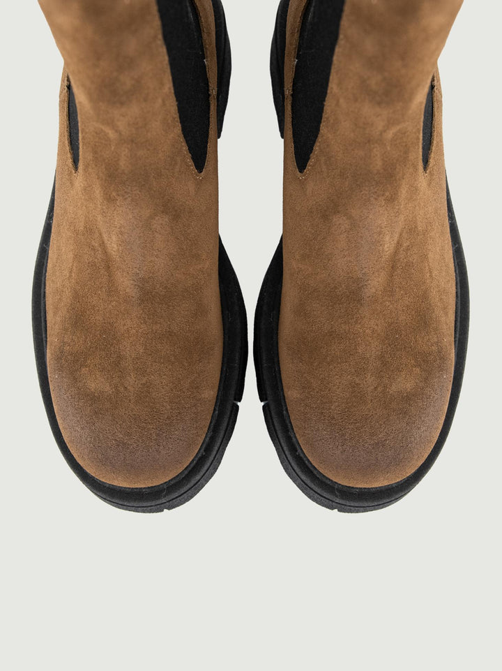 BEATLES IN PELLE SCAMOSCIATA TAUPE