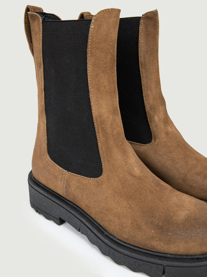 BEATLES IN PELLE SCAMOSCIATA TAUPE