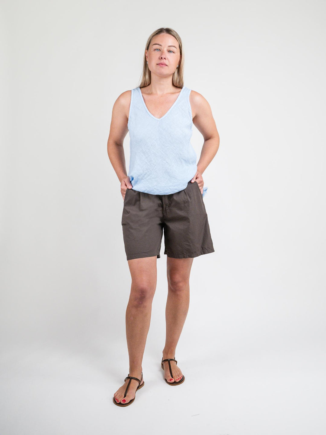 BERMUDA IN COTONE MARRONE