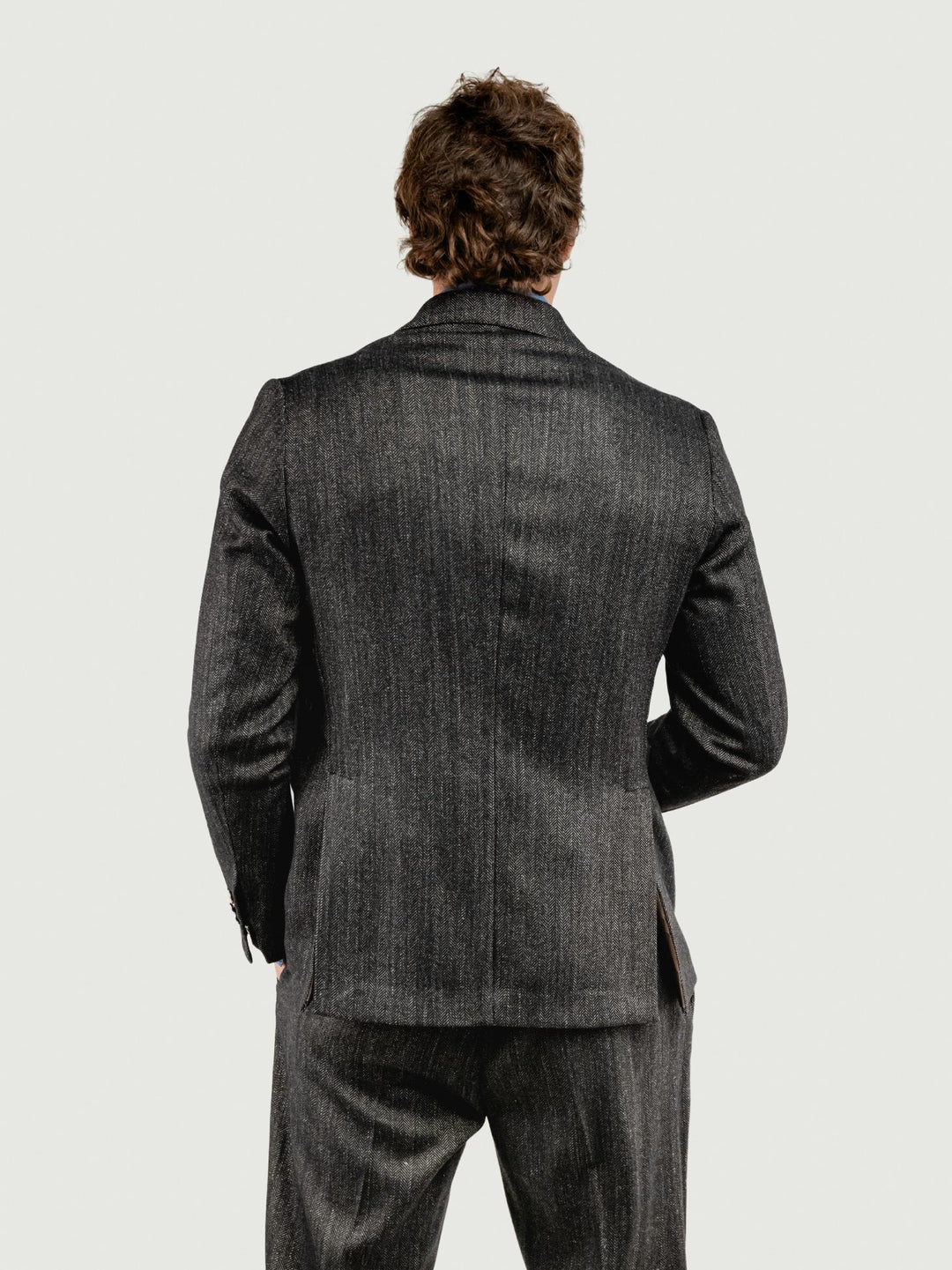 BLAZER DOPPIOPETTO FRESCO LANA SPIGATO OMBRA