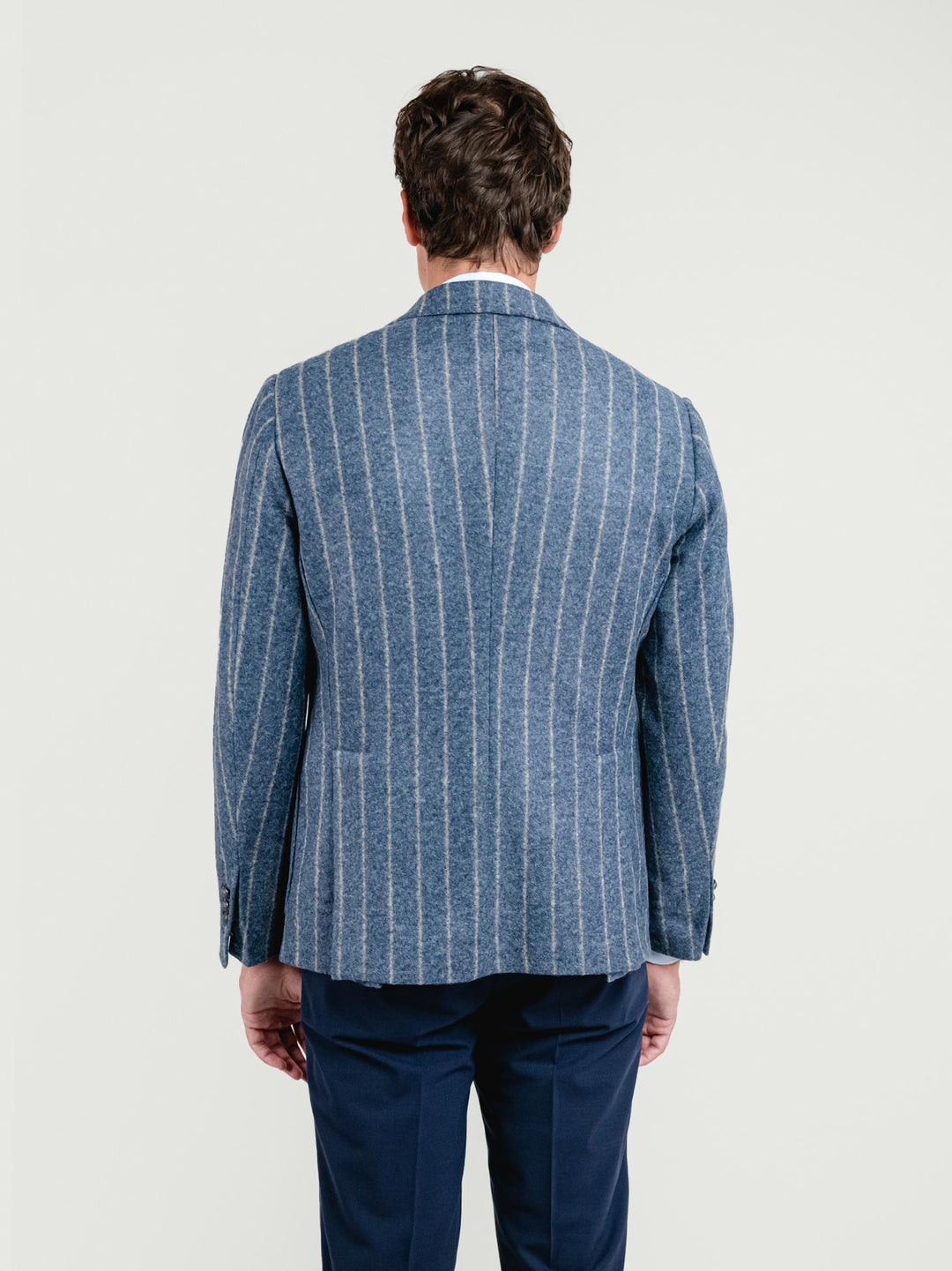 BLAZER DOPPIOPETTO MISTO LANA GESSATO BLUETTE