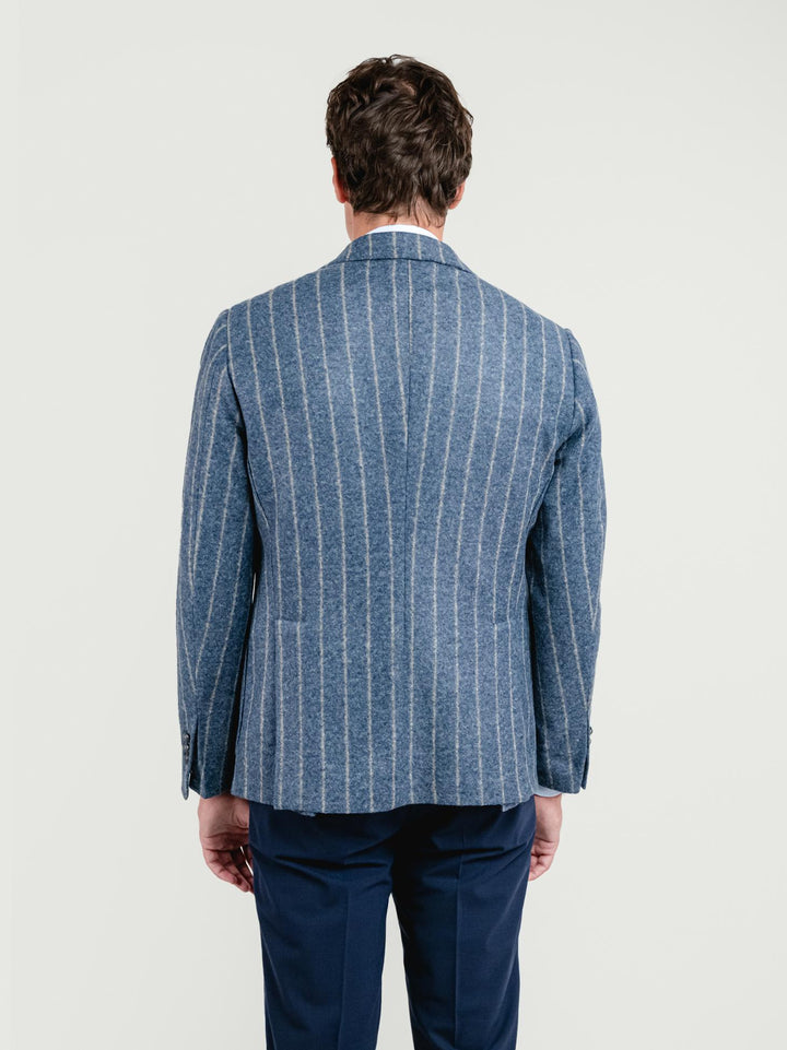 BLAZER DOPPIOPETTO MISTO LANA GESSATO BLUETTE