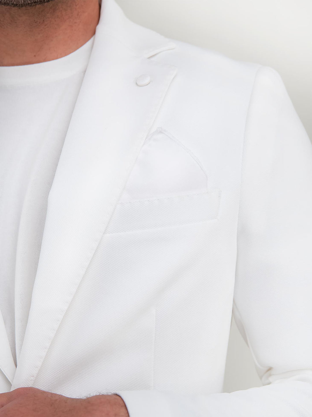 BLAZER DUE BOTTONI BIANCO OTTICO
