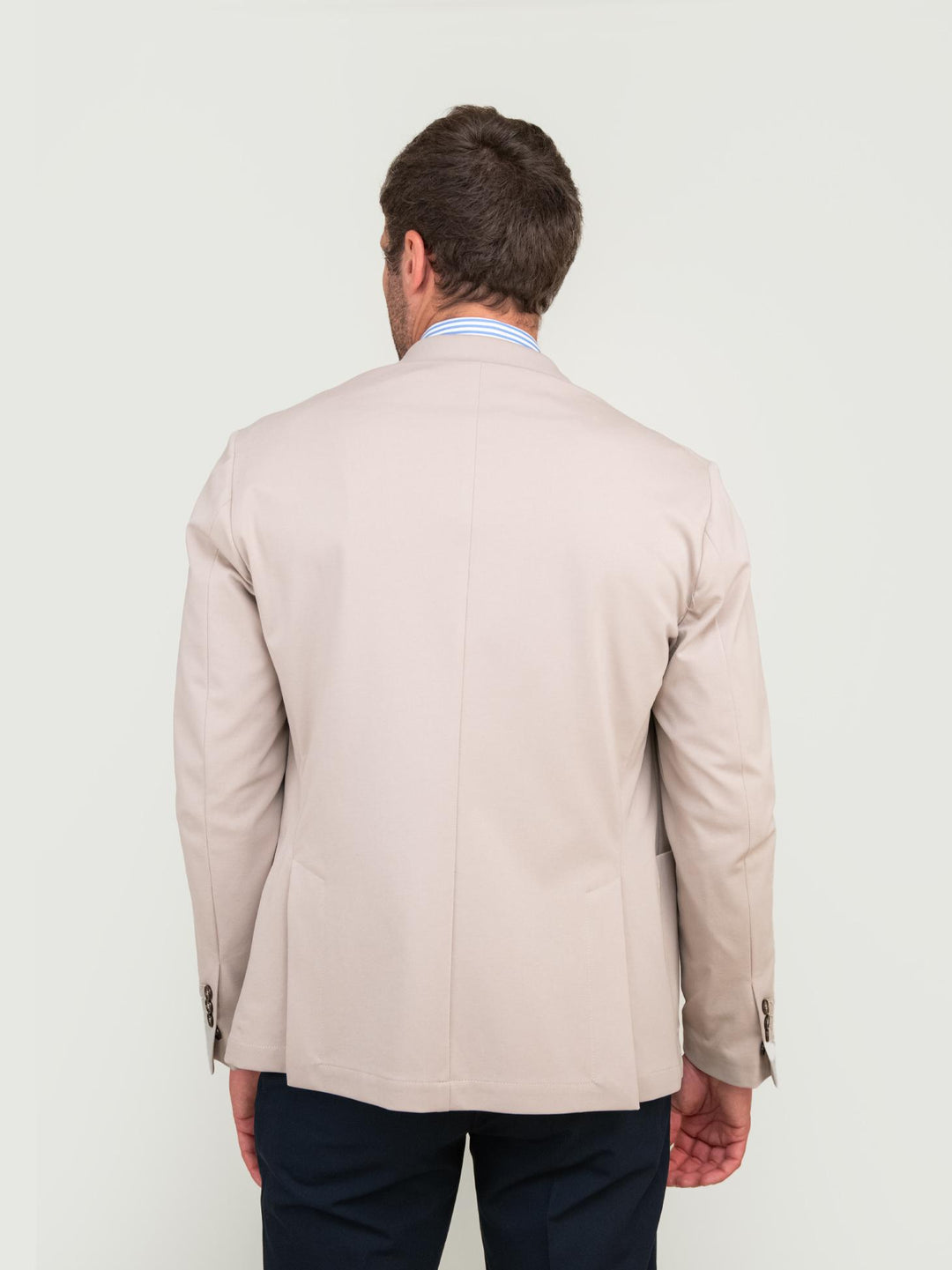 BLAZER IN MISTO COTONE PUNTO MILANO BEIGE