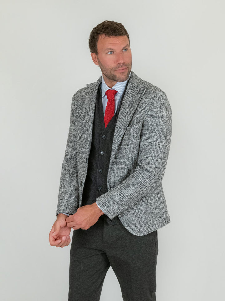 BLAZER MISTO LANA GALLES GRIGIO
