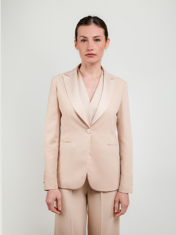 BLAZER MONOPETTO BEIGE