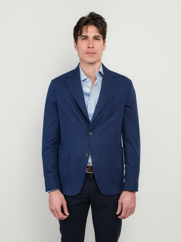 BLAZER MONOPETTO BLU
