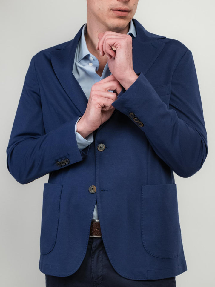 BLAZER MONOPETTO BLU