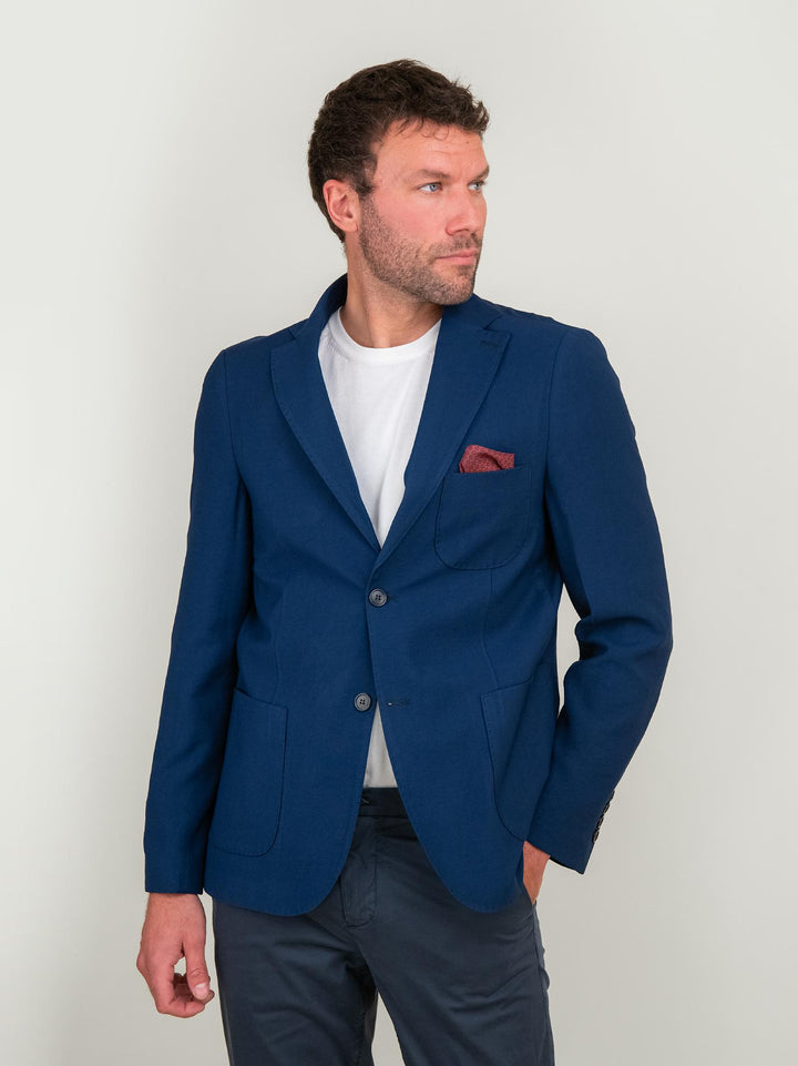 BLAZER MONOPETTO BLU
