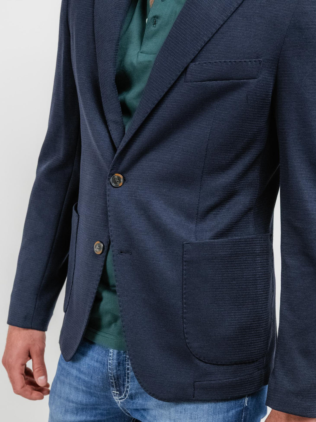 BLAZER MONOPETTO BLU NAVY
