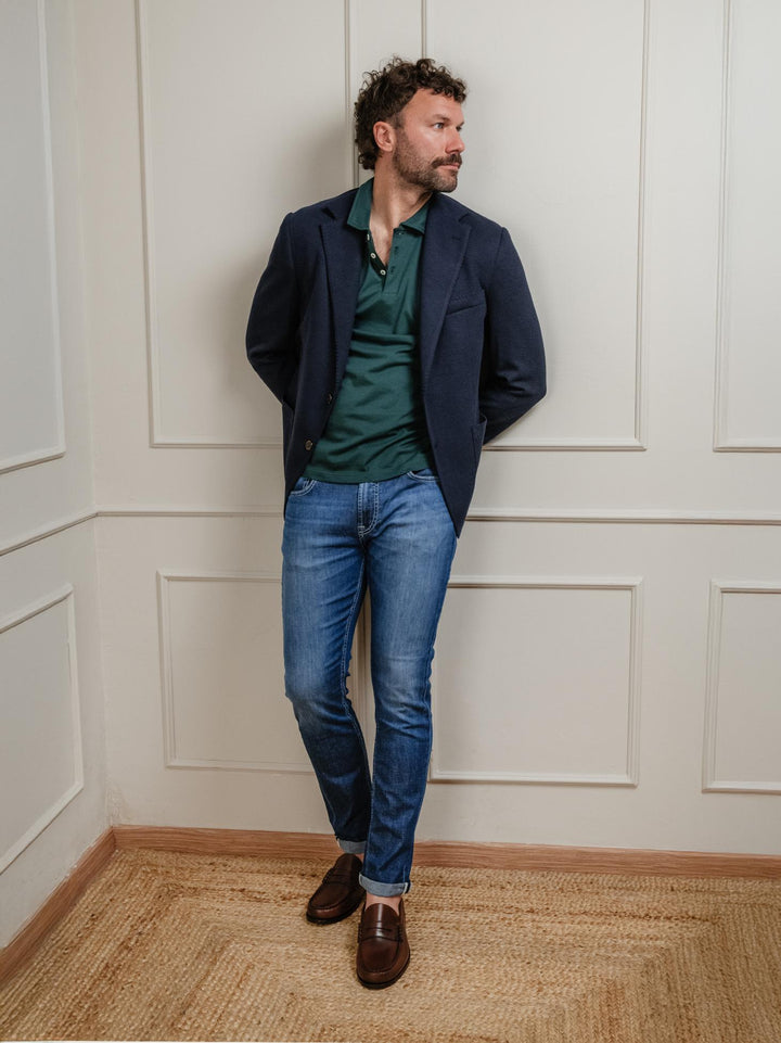 BLAZER MONOPETTO BLU NAVY