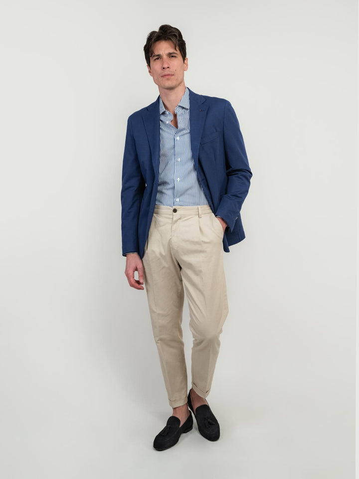 BLAZER MONOPETTO IN MAGLINA BLUETTE