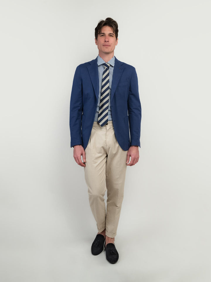 BLAZER MONOPETTO IN MAGLINA BLUETTE